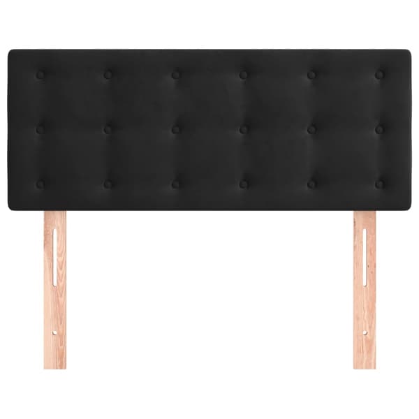 vidaXL sengegavl sort 100x5x78/88 cm fløjl