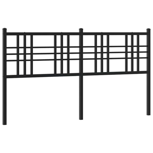 vidaXL metalsengegavl sort 160 cm