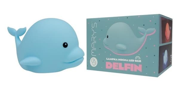 RGB LED delfin natlampe