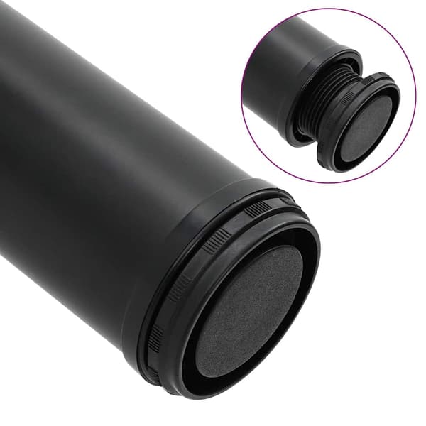 4 højdejusterbare bordben, sort, 870 mm