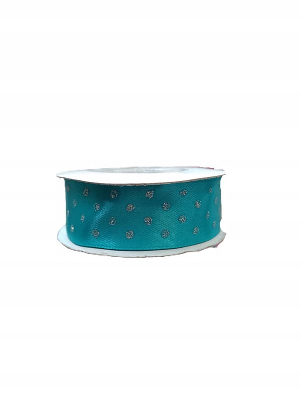 Satinband 9 mx 2,5 cm blått