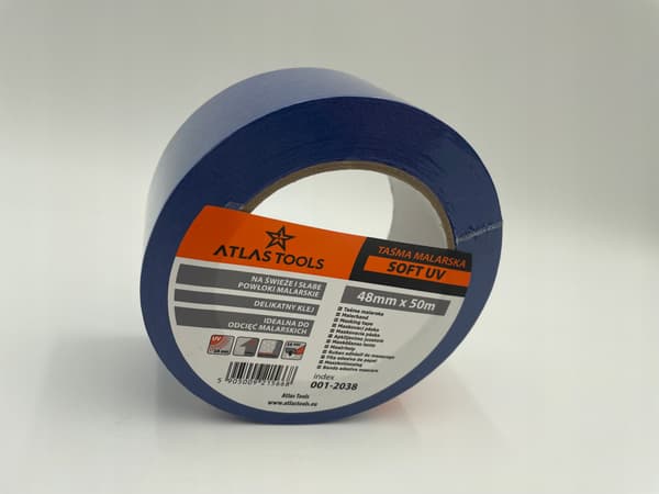 ATLAS TOOLS PRO BLÅ BLØD MALETAPE UV 14 dage 48mm/50m