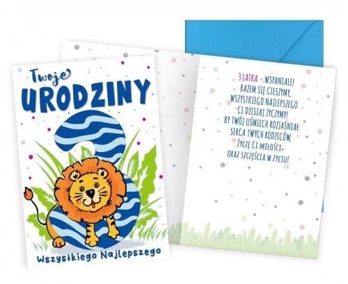 Kort B6 Fødselsdag 3 lev