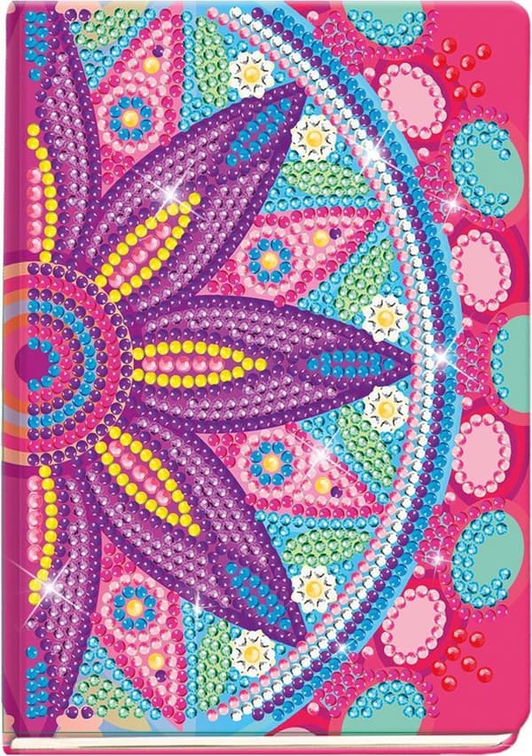 Timanttimuistikirja, kirjonta, mosaiikki, mandala