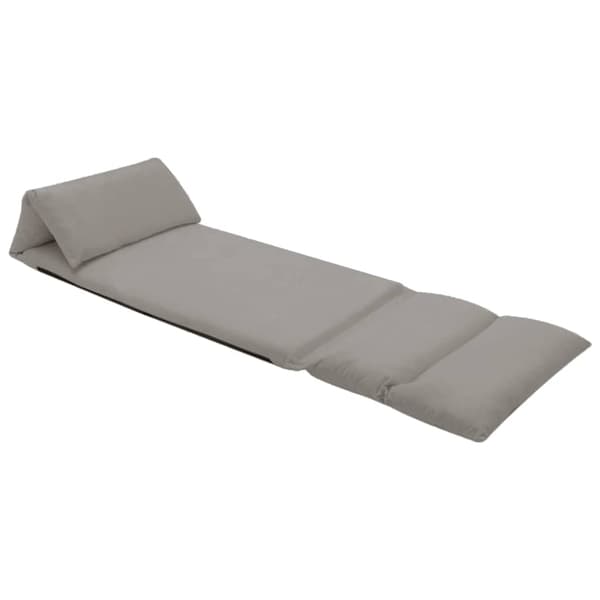 vidaXL klappelig gulvstol lysegrå mikrofiber