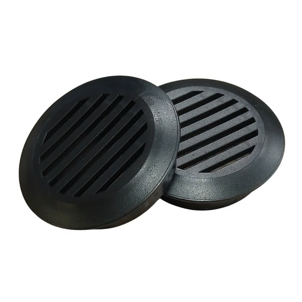 Ventilationsåbning til møbelskab, diameter 50, sort, 10 stk.