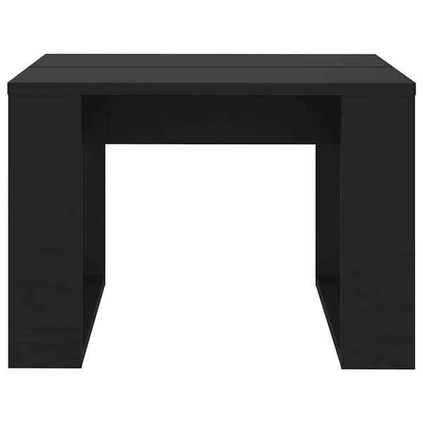 vidaXL sidebord, sort, 50x50x35 cm, træbaseret materiale