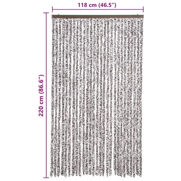 vidaXL Flugnät brun beige 120x220 cm chenille