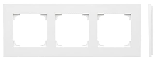 Simon 55 LINE Frame Triple 3-fold Universal Vertikal Vandret Hvid MAT