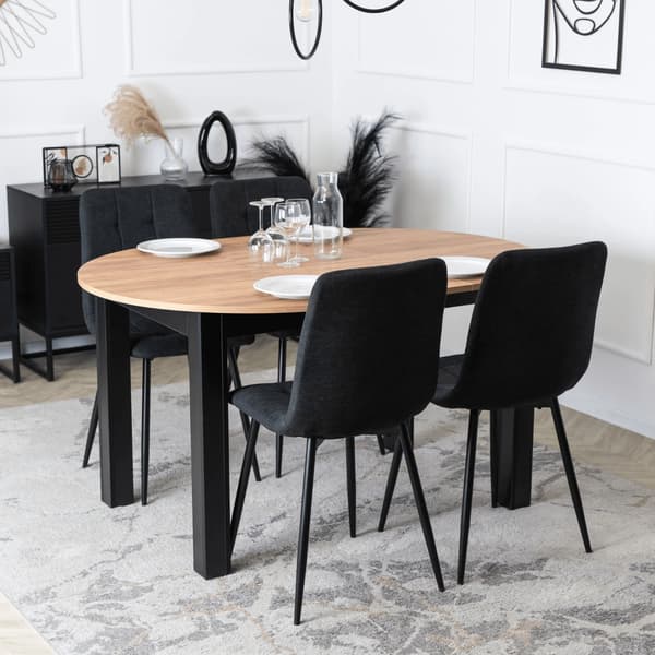 Polstret spisebordsstol PERU 2 Sort Moderne Loft