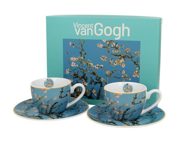 Sæt med 2 Van Gogh Mandelblomst 90ml espressokopper