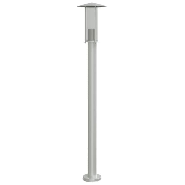 vidaXL havelampe sølv 100 cm rustfrit stål