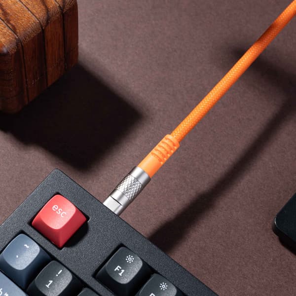 Keychron - Dubbelhylsad Geek-kabel Vit / Typ-C