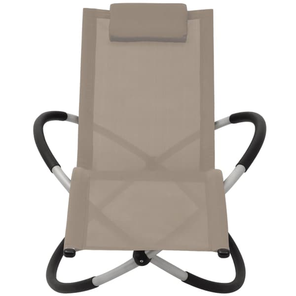 vidaXL Geometrisk solstol med stålram, Taupe