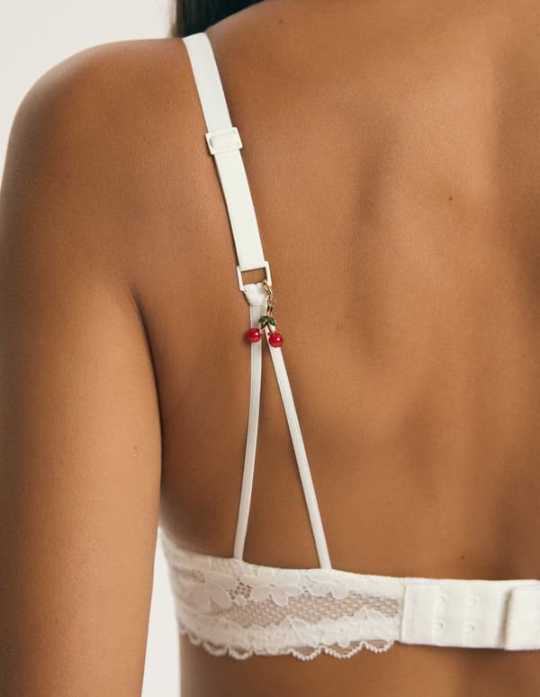 Härlig Cherry Bloovii Push-Up-BH | Kräm 75D