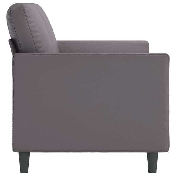 vidaXL 2-sitssoffa, grå, 140 cm, konstläder