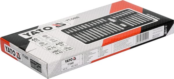 Bits Torx, Hex, Spline, sæt 40 stk. YT-0400 YATO