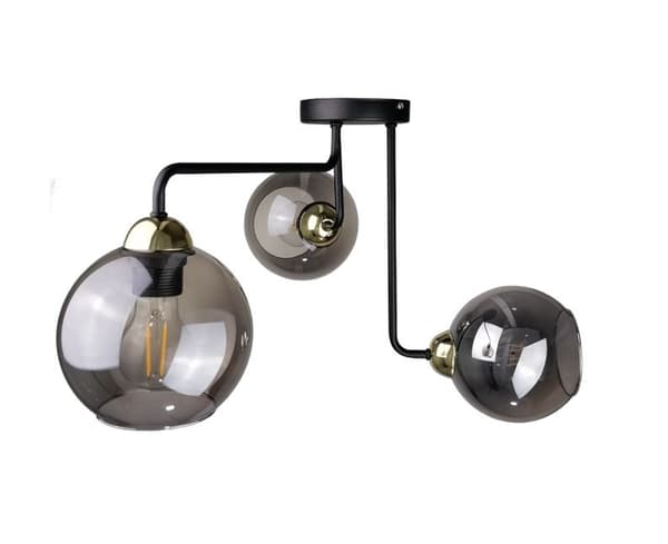 Loftlampe 3xE27 COSMO SORT/GULD