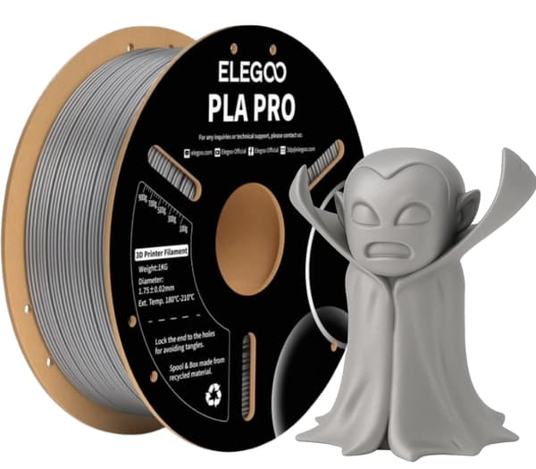 Elegoo PLA Pro Sølv filament 1 kg