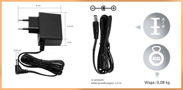 MusicMate MM-V5 PowerUp -yleisvirtalähde 9V/1A