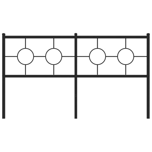 vidaXL metalsengegavl sort 160 cm