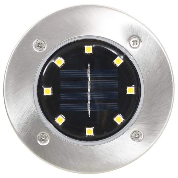vidaXL Solcellslampor, 8 st, varmvit LED
