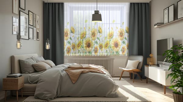 Gardin på tape print 377