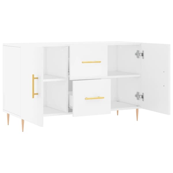 vidaXL kommode, hvid, 100x36x60 cm, træbaseret materiale