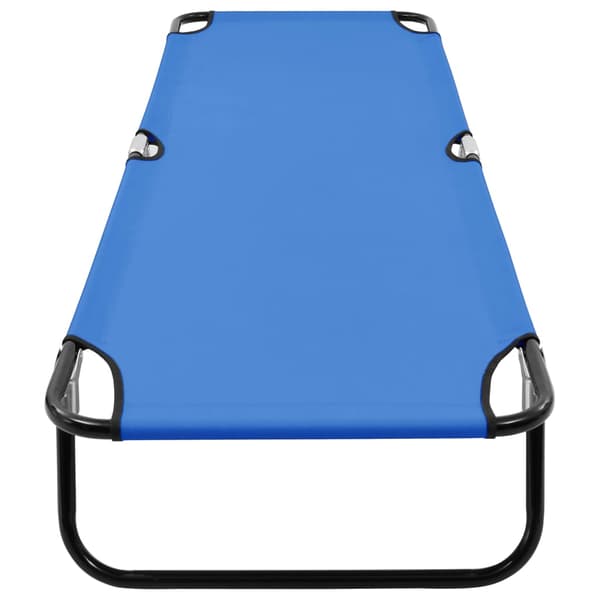 vidaXL foldbar liggestol blå stål