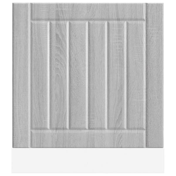 vidaXL opvaskemaskinepanel, Lucca, Sonoma grå eg