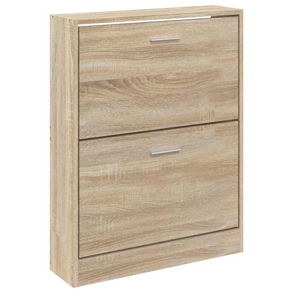 vidaXL skoskab egetræ 59x17x81 cm træbaseret materiale