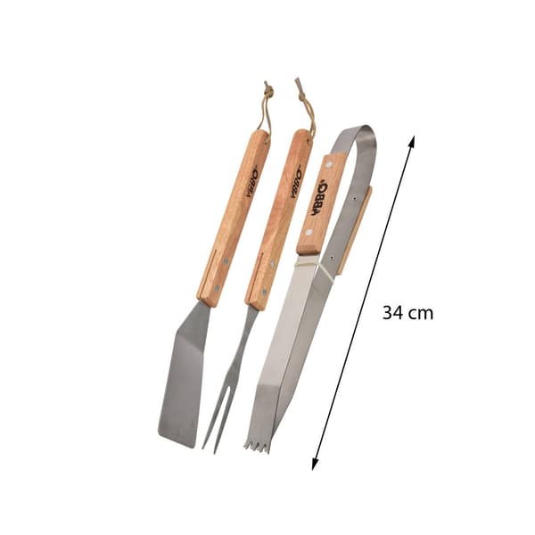 Grilltillbehörsset med 3 delar.