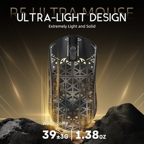 Attack Shark R5 ULTRA trådløs mus med optisk sensor