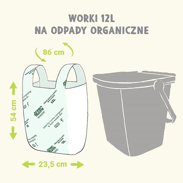 GreenAware kompostoituvat jätesäkit 12L 14 kpl