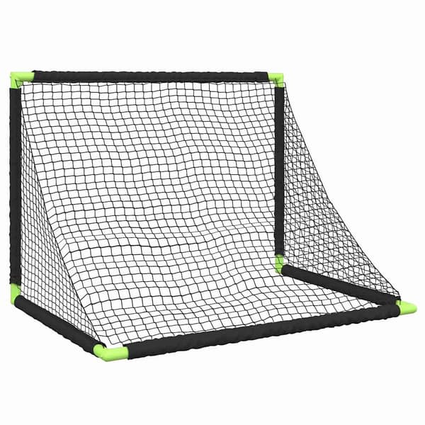 vidaXL foldbart fodboldmål til børn, sort, 90x64x64 cm
