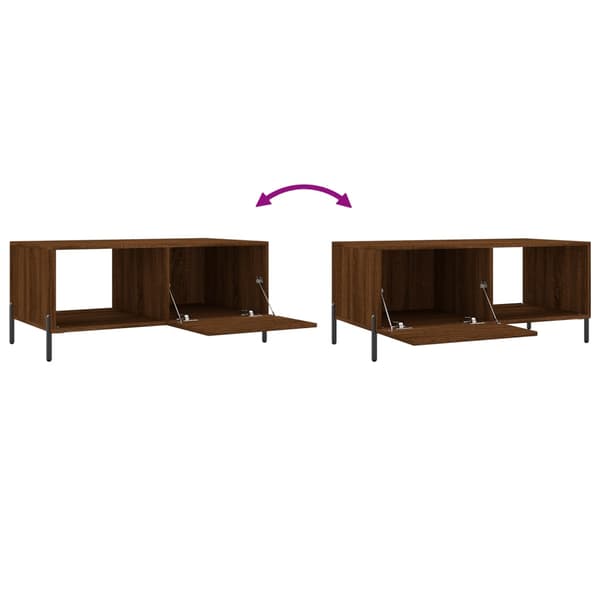 vidaXL sofabord brunt egetræ 90x50x40 cm