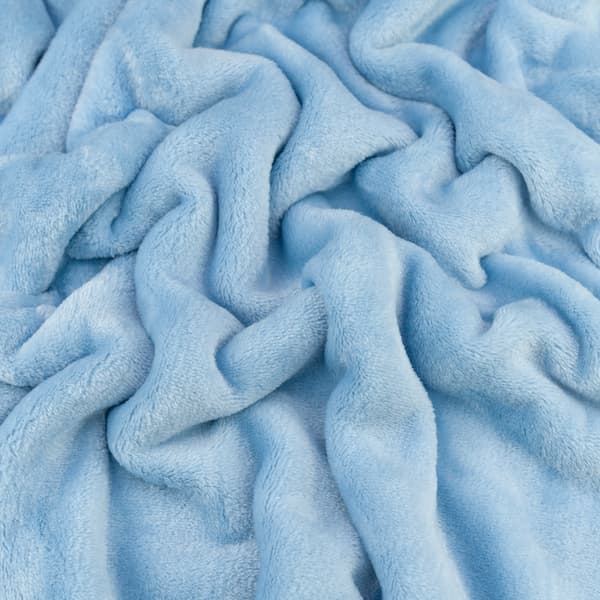 Minky fleece lyseblå