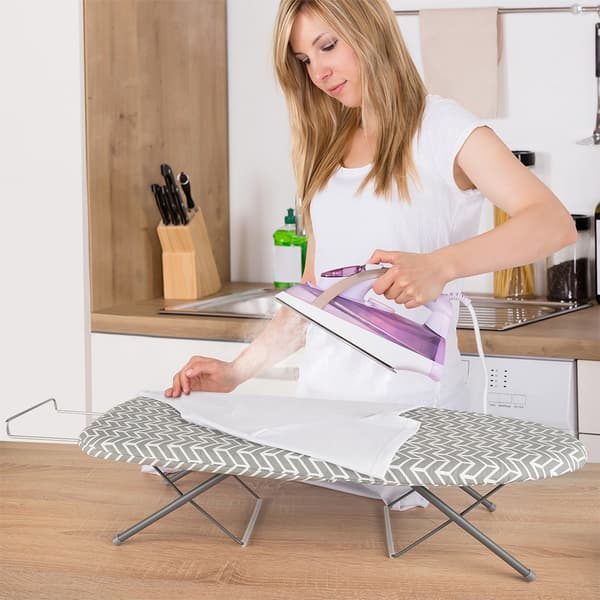 Strykbrädeöverdrag bomull grå 77x31 cm