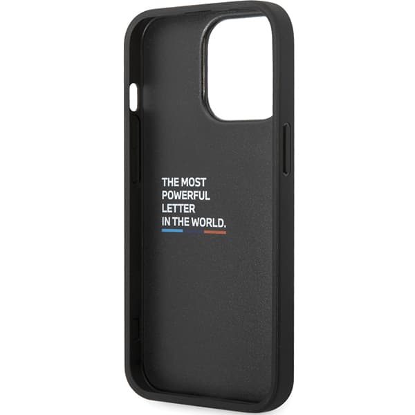 BMW Læderetui i Carbon til iPhone 13 Pro Max, Sort