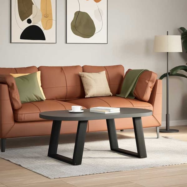 vidaXL sofabordsben, 2 stk., sort, 60x(42-43) cm, stål