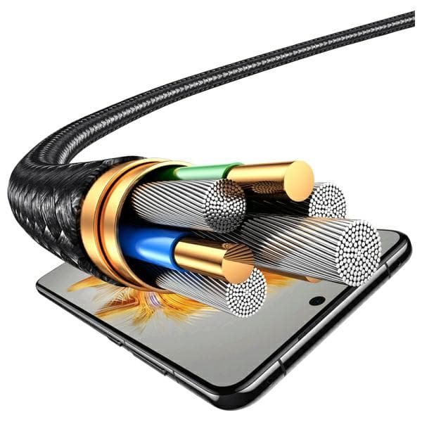 USAMS 4in1 2xUSB-C til Lightning til MicroUSB-kabel 15W 1,2m aluminiumslegeringsdatakabel Sufeng
