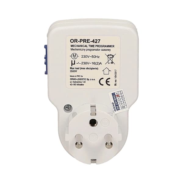 Mini mekanisk analog timer 24h 3500W nätspänning