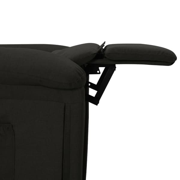 vidaXL elektrisk massagestol, sort, stof