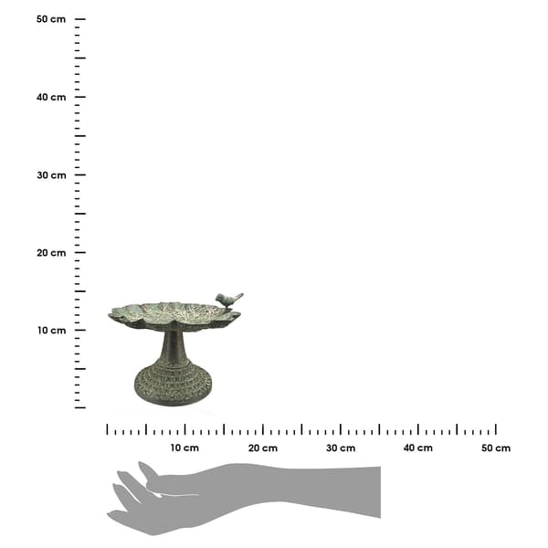 Metall fågelskål h13 cm