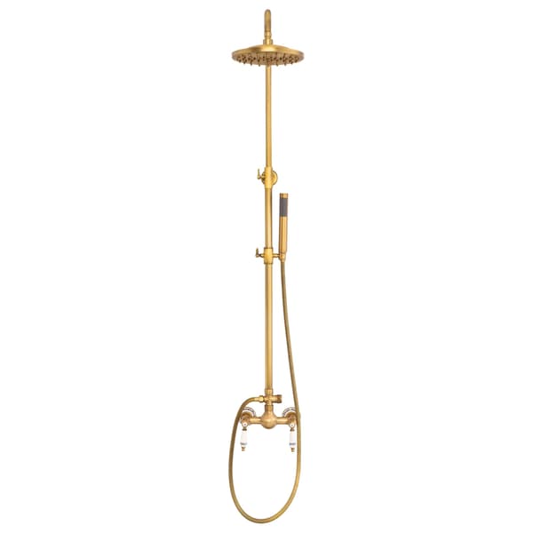 RETRO DUSCHSET FÖR YTMONTERING PALOMA S-1198V OLD GOLD