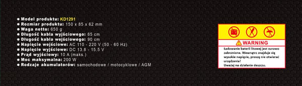 Universal ensretter 12/24V 10A KD1291