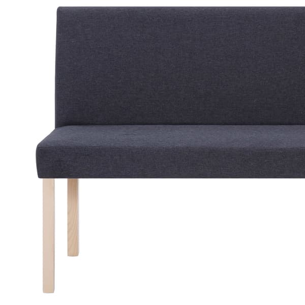 vidaXL Bänk, 139,5 cm, mörkgrå, polyester