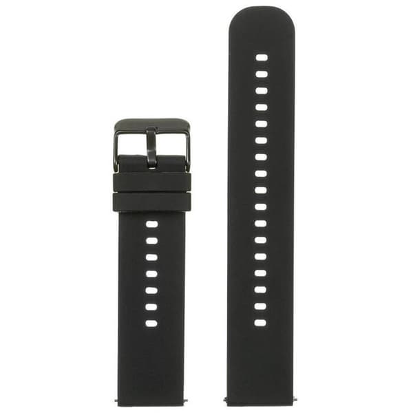 Gummirem til ur U27 - sort/sort - 18mm