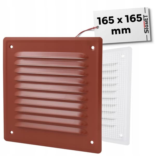 Malet metalgitter 14x14 skruet BRICK