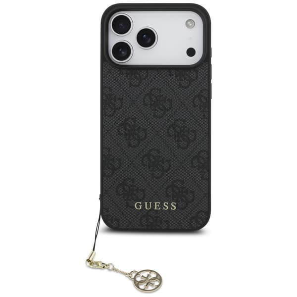 Guess 4G Charms Collection MagSafe-etui til iPhone 17 Pro Max, sort